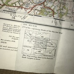 Vintage OS Ordnance Survey One Inch Map 1928 Edinburgh