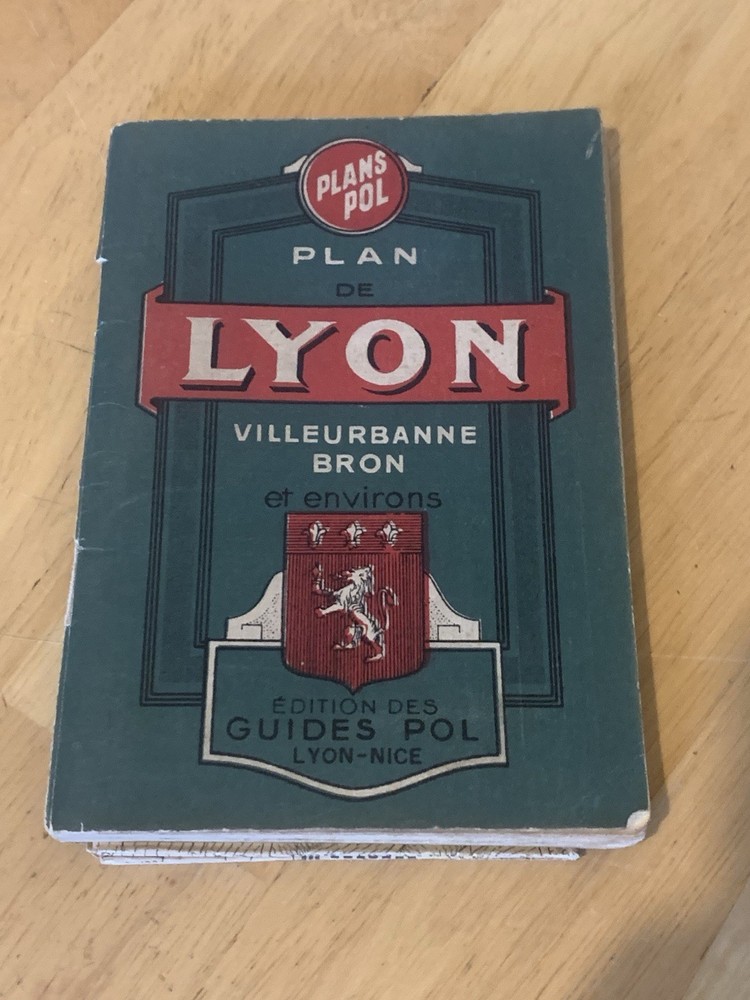 Vintage 1950 Plan de Lyon Guide Pol – Francis Bererd – Map & Street Index