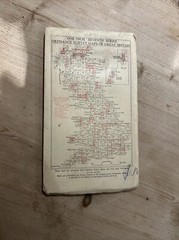 MONTHOMERY & LLANDRINDOD Ordnance Survey 7th Series CLOTH 1 In Map Sh 128 1952