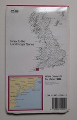Truro and Falmouth Ordnance Survey Map Landranger 204 – 1989 – 1:50000