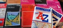 Large Box Of Vintage Etc Os And Other Maps All Around UK, See Photos