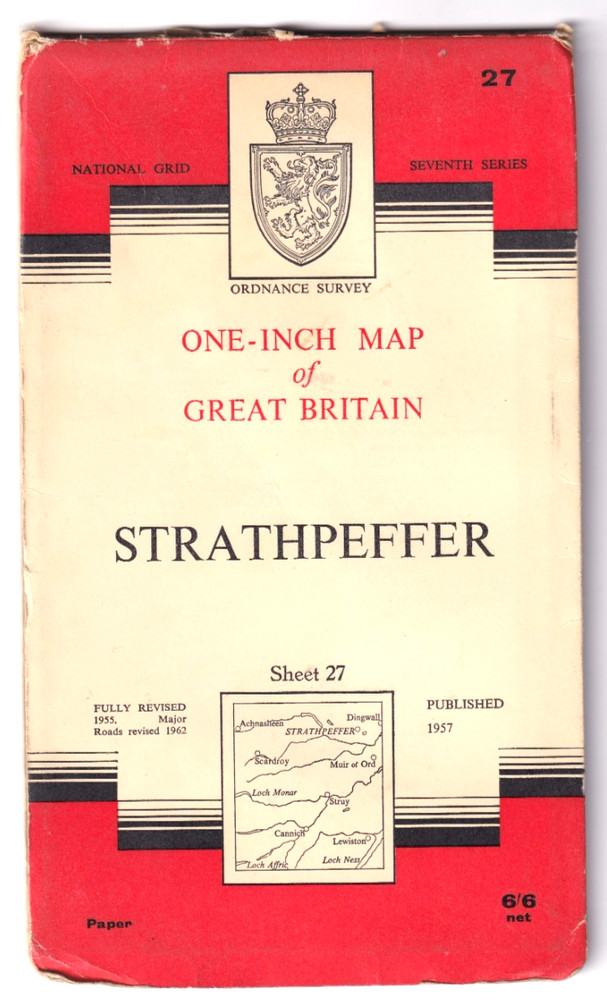 STRATHPEFFER – Ordnance Survey One Inch map (Seventh Series)