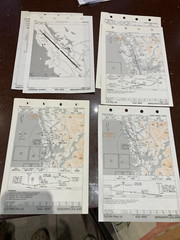 10 x RAF Flight Procedure Maps, BERGEN/FLESLAND, Mar 82, Fly Instructions, Civil