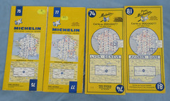 20 x Yellow Michelin Maps of France & Two Green Guides Brittany/Dordogne