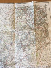 1954 Ordnance Survey One Inch Seventh Series Map 130 Kidderminster (inc Dudley )