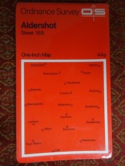 OLD OS MAP ALDERSHOT WOKING SANDHURST FARNHAM GODLAMING ALTON ASCOT BASINGSTOKE