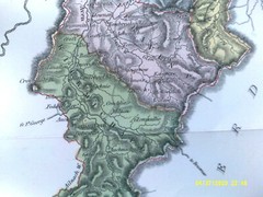 Antique Map. Banff Shire. c1882. Steel engraving. W.H. Lizars.