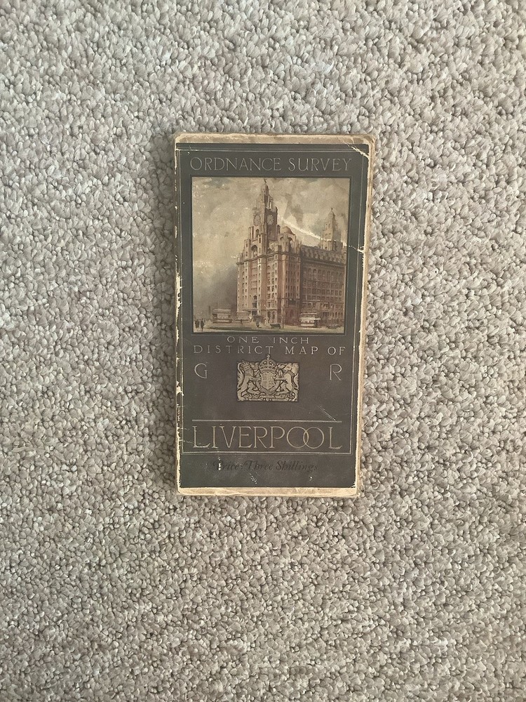 Vintage Ordnance Survey Map Liverpool VGC