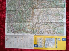 Vintage Michelin Map No.86 Luchon Perpignan France Road Travel Map 1980s France