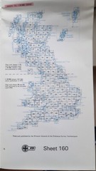 Ordnance Survey – 1:50000 1st Srs Sheet 160 – Brecon Beacons – 1974 NEAR FINE