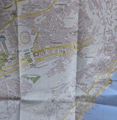 Naples Vintage Touring Club Italiano Folding Paper Map 1996 Street index 1:10000