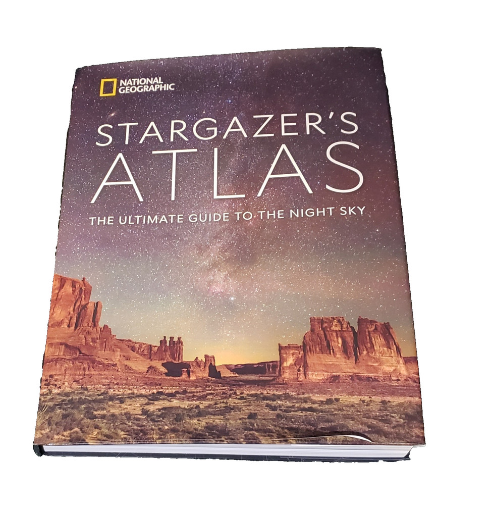 National Geographic Stargazers Atlas Hard Cover Jacket 2022 Maps Graphic Galaxy