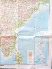 Bartholomew World Travel Map 15: Indian subcontinent • Scale- 1:4,000,000 (1979)
