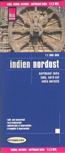 INDIA NORTH EAST 1:1,300,000 REGIONAL TRAVEL MAP, By Reise Knowhow **BRAND NEW**