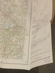 Ordnance Survey Landranger 187 Dorking Reigate Crawley Map 1985 OS 1:50,000