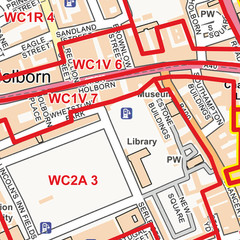 (G119) Map of West City London WC Postcode Sectors, West City London Postcodes
