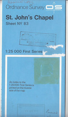 Ordnance Survey – OS 1:25,000 First Series Map Sheet NY 83 St John’s Chapel