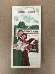 Vintage Sinclair Road Map 1953 Alabama – Georgia