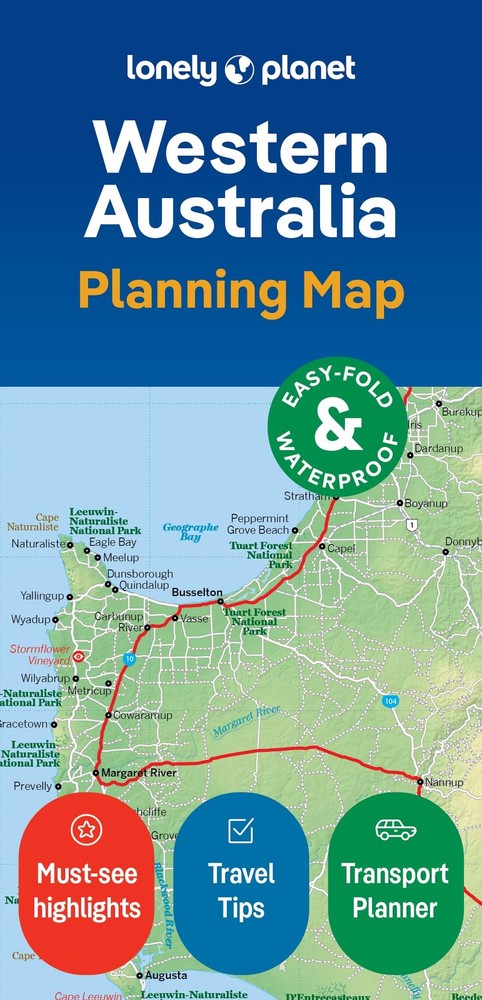 Lonely Planet Western Australia Planning Map Full color