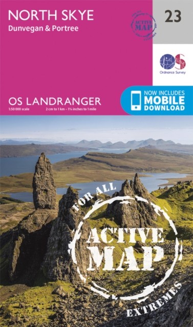 North Skye Map Weatherproof Dunvegan Portree Ordnance by Ordnance Survey