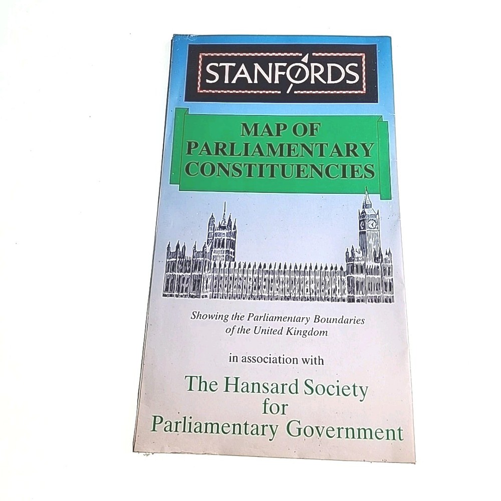 Stanfords Map of Parliamentary Constituencies Hansard 1992 Folding Map