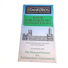 Stanfords Map of Parliamentary Constituencies Hansard 1992 Folding Map