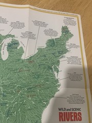 1977 National Geographic Wild & Scenic Rivers Map Poster USA River Systems