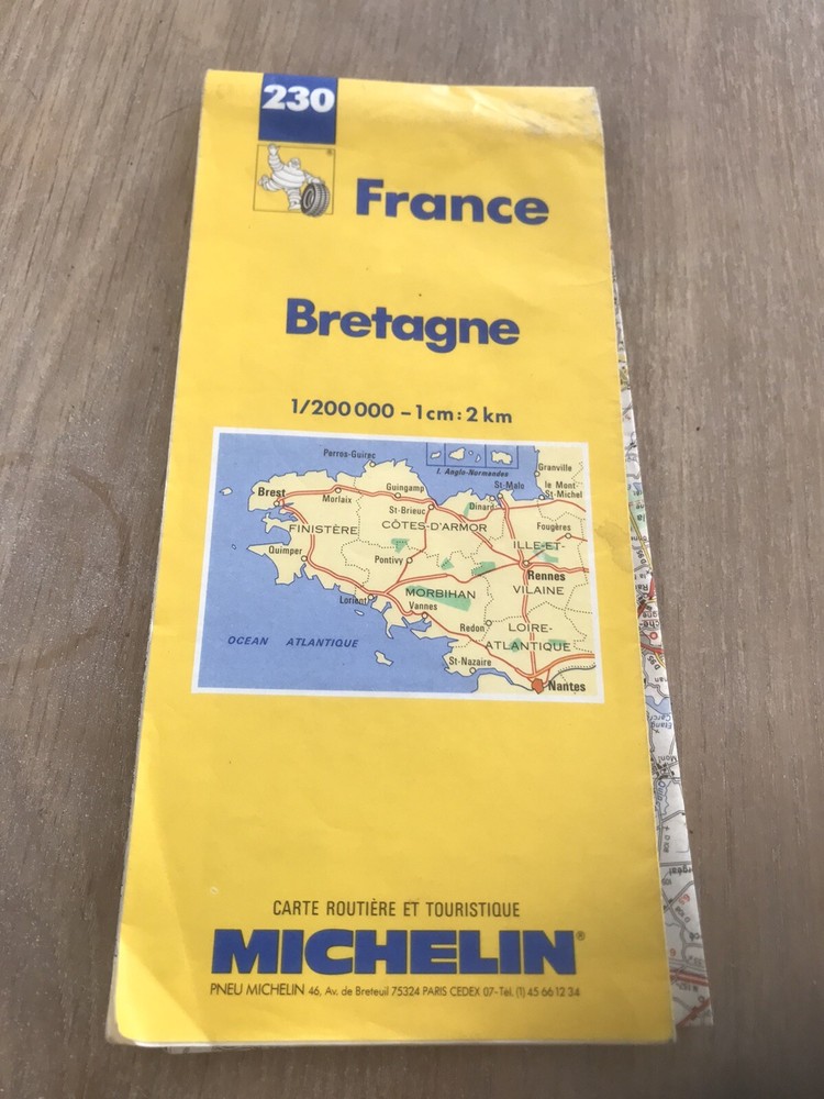 Michelin Map 230 Bretagne France