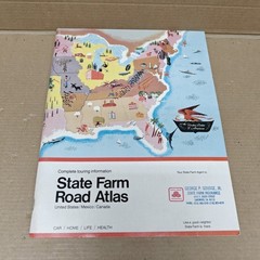 State Farm Road Atlas USA, Mexico, Canada by Rand McNally 15″ X 11 inches 1982
