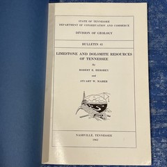 5-Vintage Division Of Geology Tennessee Bulletin/Booklets, Fold Maps 1940-63