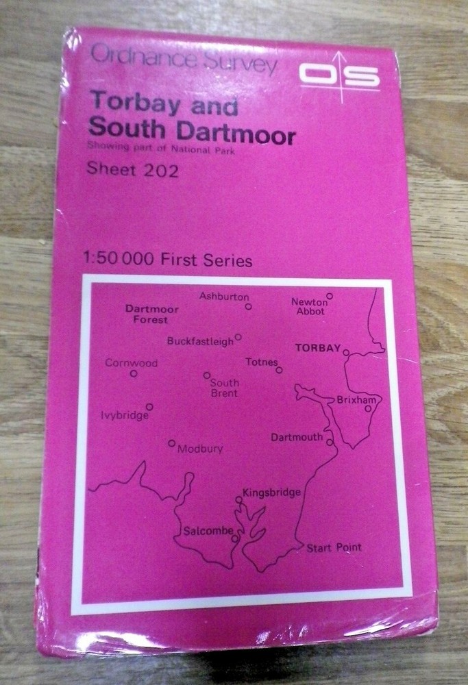 Ordnance Survey 1:50,000 Map Sheet 202 Torbay and South Dartmoor