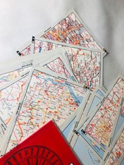 Map Jet Route Cards Gazetteer Vintage ra