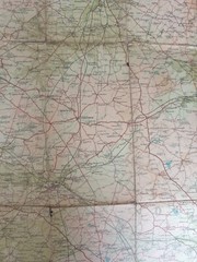 Bartholomew’s cloth map BIRMINGHAM DISTRICT #18 REDUCED SURVEY TOURISTS CYCLISTS