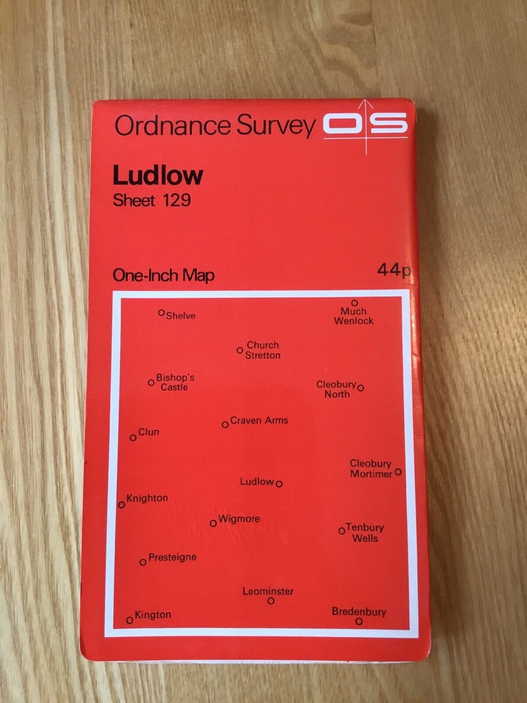 1967 Ordnance Survey One Inch Map 129 Ludlow (incl Leominster , Church Stretton