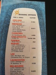 Ansett Ana Air Route Map Australia 1960s Excellent condition