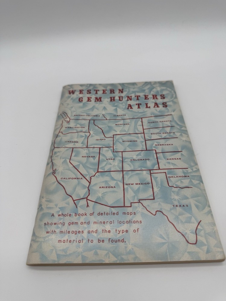Vintage Western Gem Hunters Atlas 1976 Rockhounding Mineral Guide Maps