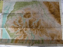 Vintage Batholomews Cumberland map c1920 Half Inch Sheet 3 old Ambleside Penrith