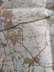 OS Ordnance Survey Landranger Map 141 Kettering & Corby – 2007 edn