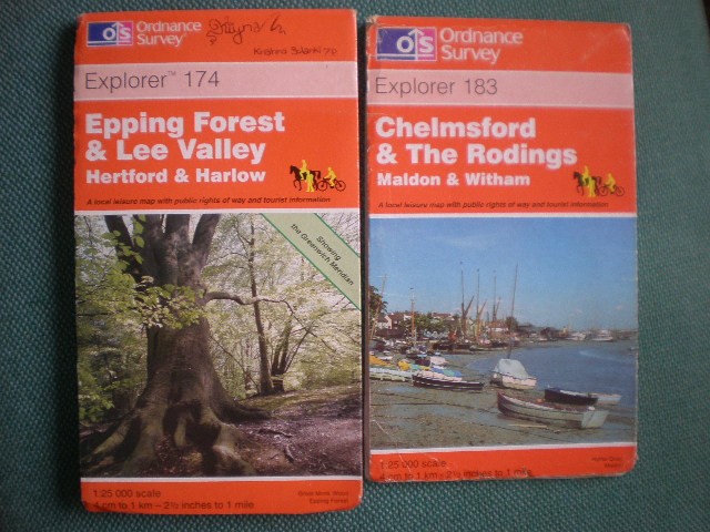 174 183 EPPING FOREST, CHELMSFORD, HARLOW LOT EXPLORER ORDNANCE SURVEY MAPS OS