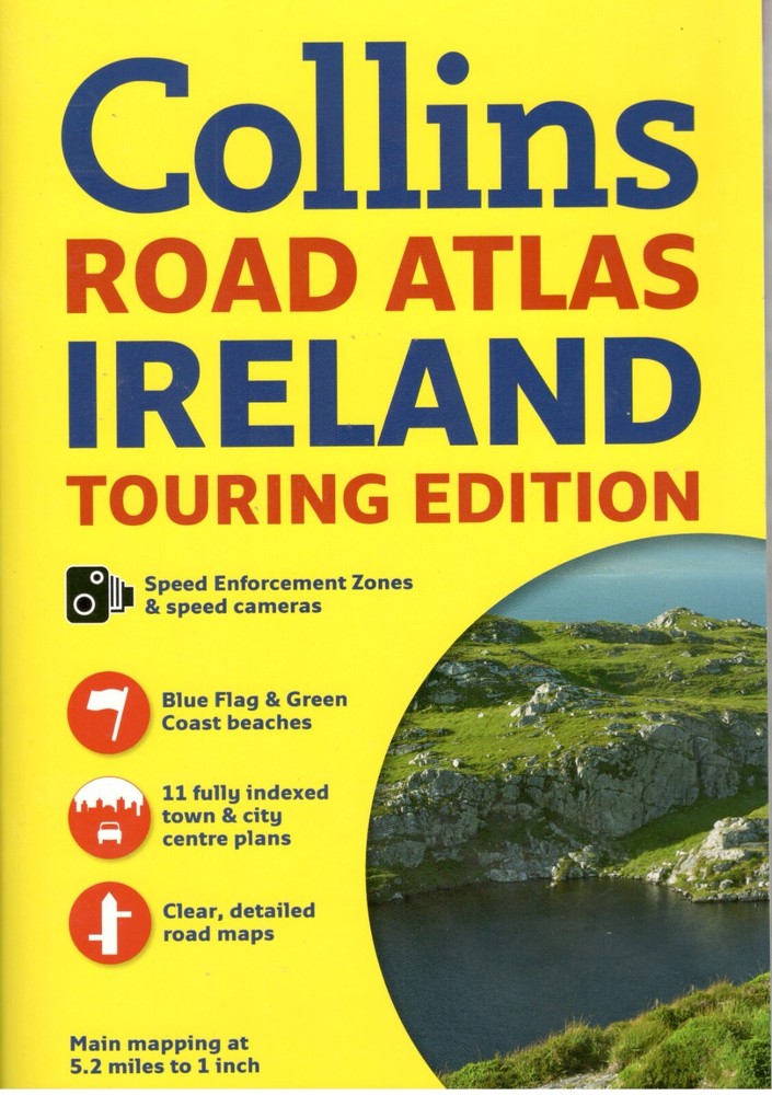 Collins Road Atlas Ireland – 5.2 miles to 1 Inch – A4 size – Revised 2013 – NEW