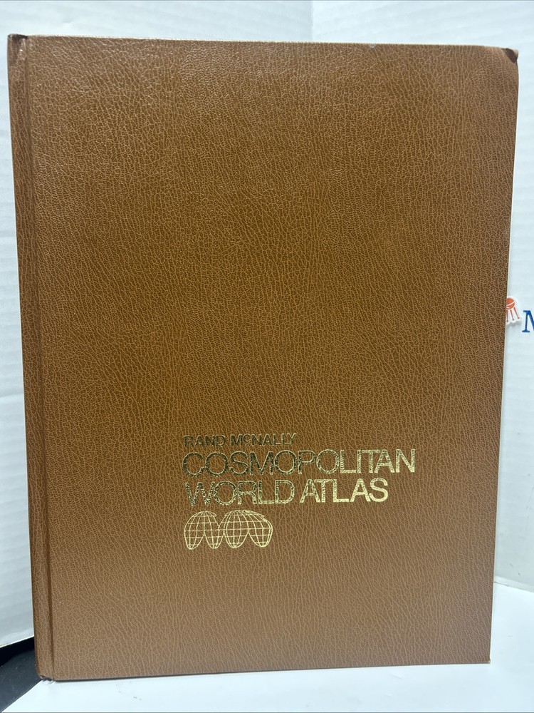 Rand McNally Cosmopolitan World Atlas Large Hardcover Book 1978 Heavy Book
