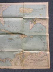 Vintage National Geographic Map MEXICO CENTRAL AMERICA WEST INDIES – 1934
