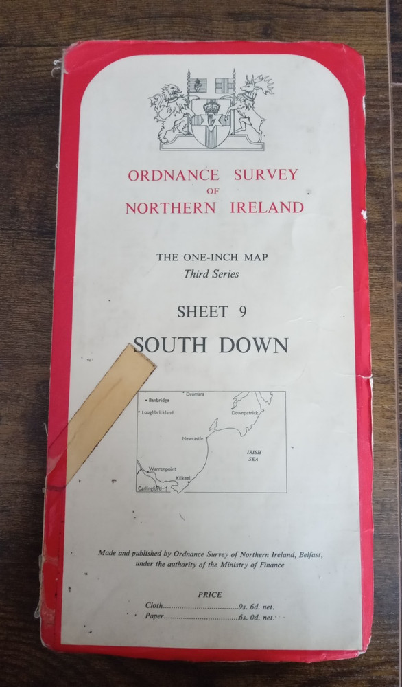 Ordinance Survey Of Northern Ireland Sheet 9 South Down 1966. T3