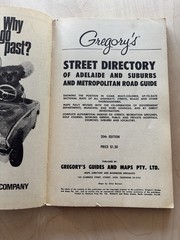 Gregory’s Street Directory Adelaide Australia PB 20th Ed Second Centenary