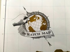 Maps International-Scratch World Map-Luckies of London 2010-VG+