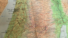 Israel with Jordan 1973 Bartholomew World Travel Map Sheet map, folded Book