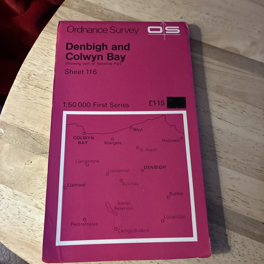 OS, Ordnance Survey Landranger map- no: 116, Denbigh & Colwyn Bay