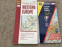 Vintage Collection of TEN Vintage AA Maps, inc EUROPE, SCOTLAND. FOLD OUT MAP