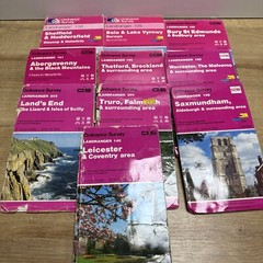Lot Of 34 OS Ordnance Survey Landranger Map Job Lot Bundle Vintage Maps