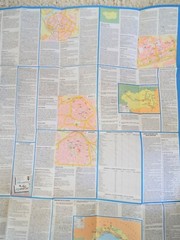 Vintage Italian Road Map of Italy Piemonte Liguria Valle d’Aosta Double sided